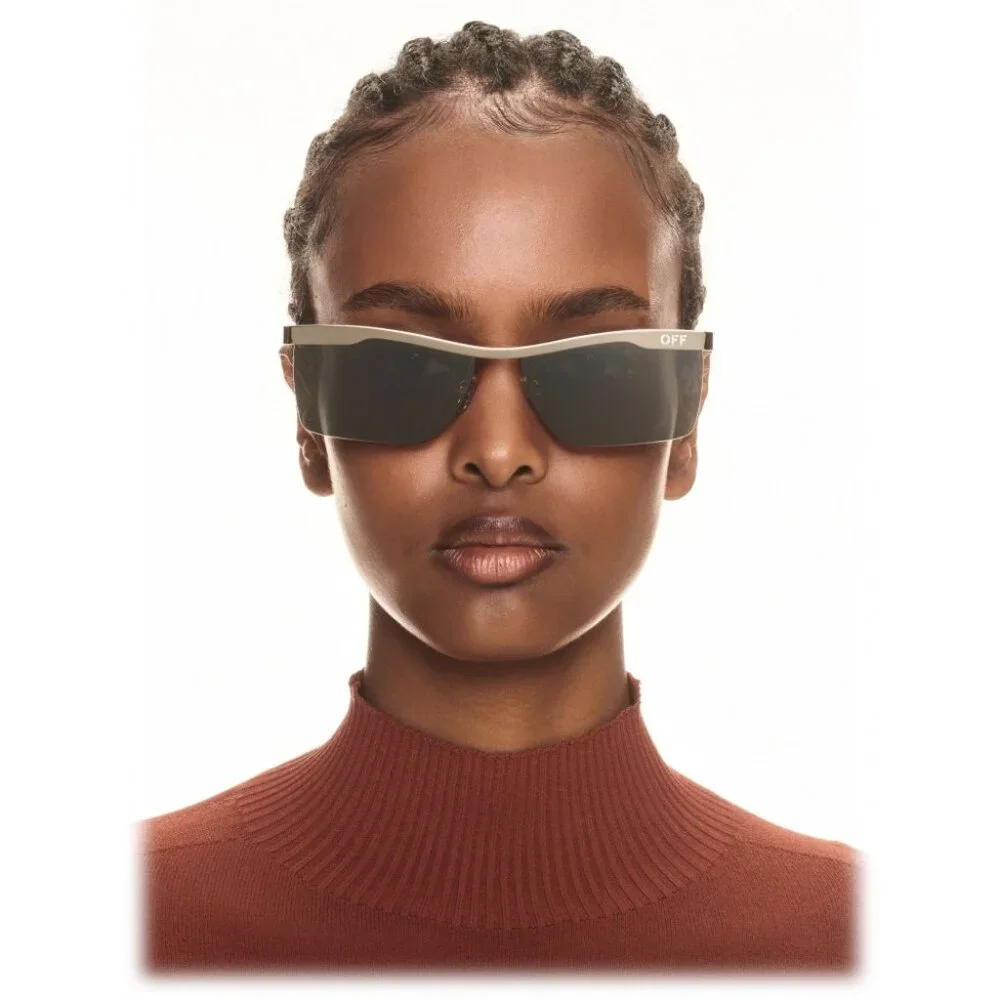 Off-White Men Sunglasses Silver Mirror Rectangle OERI095 RIMINI 7272 NEW